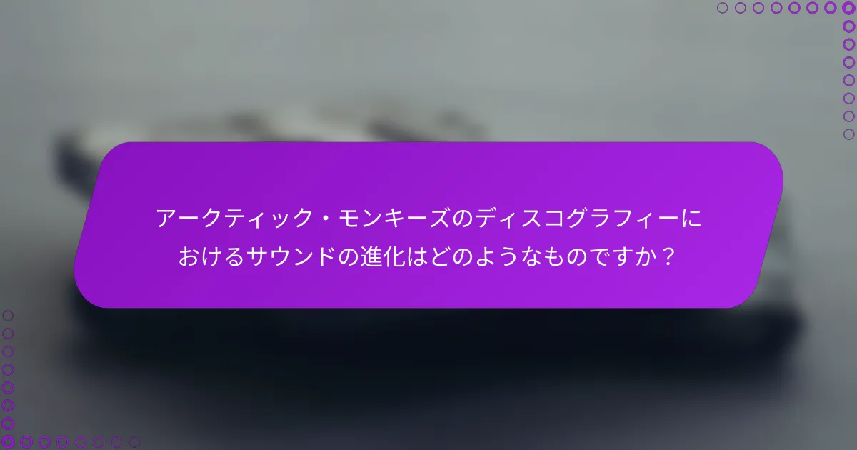 アークティック・モンキーズのディスコグラフィーにおけるサウンドの進化はどのようなものですか？