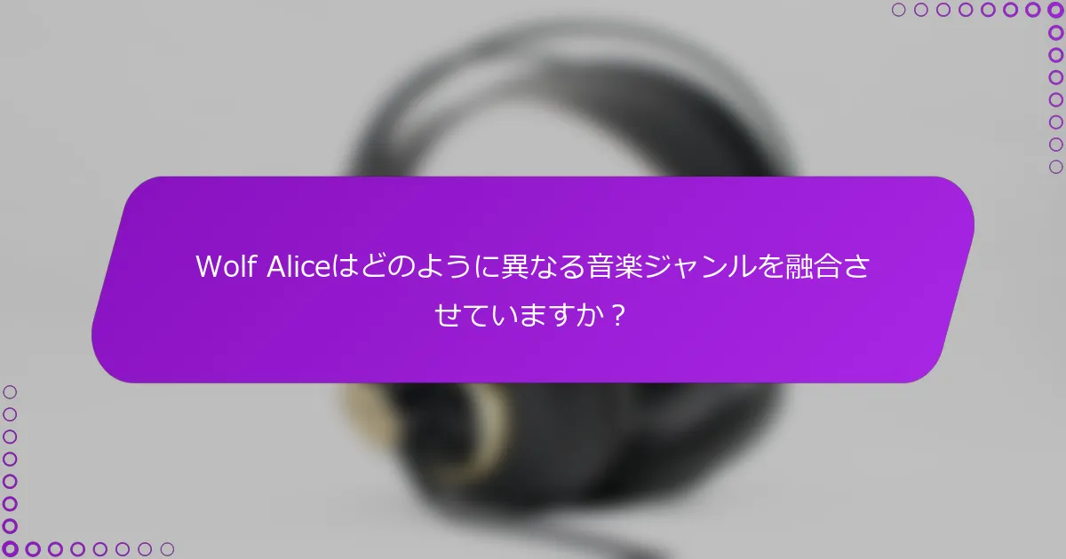 Wolf Aliceはどのように異なる音楽ジャンルを融合させていますか？